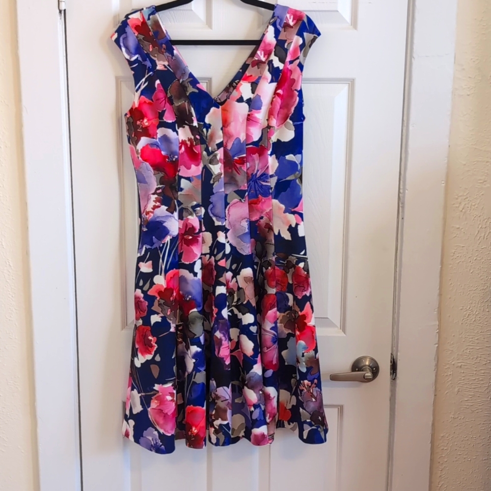 Donna Karan fit and flare dress